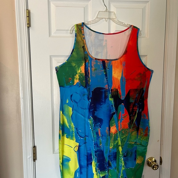 Women's Plus Size Bodycon Holiday Vacation Beach Summer Party Tank Dress 16W 20W - Picture 6 of 10